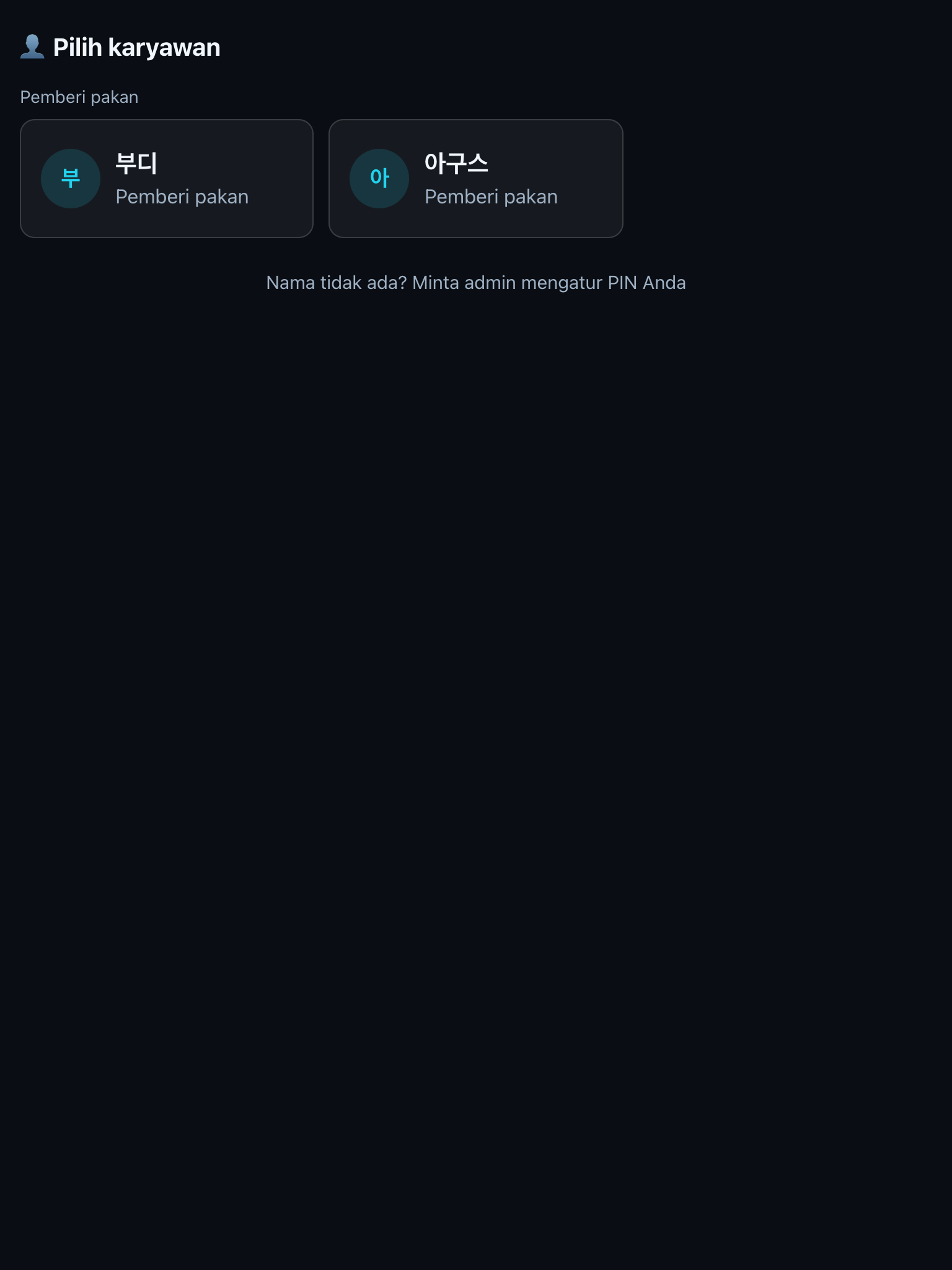 Pilih karyawan tablet bersama