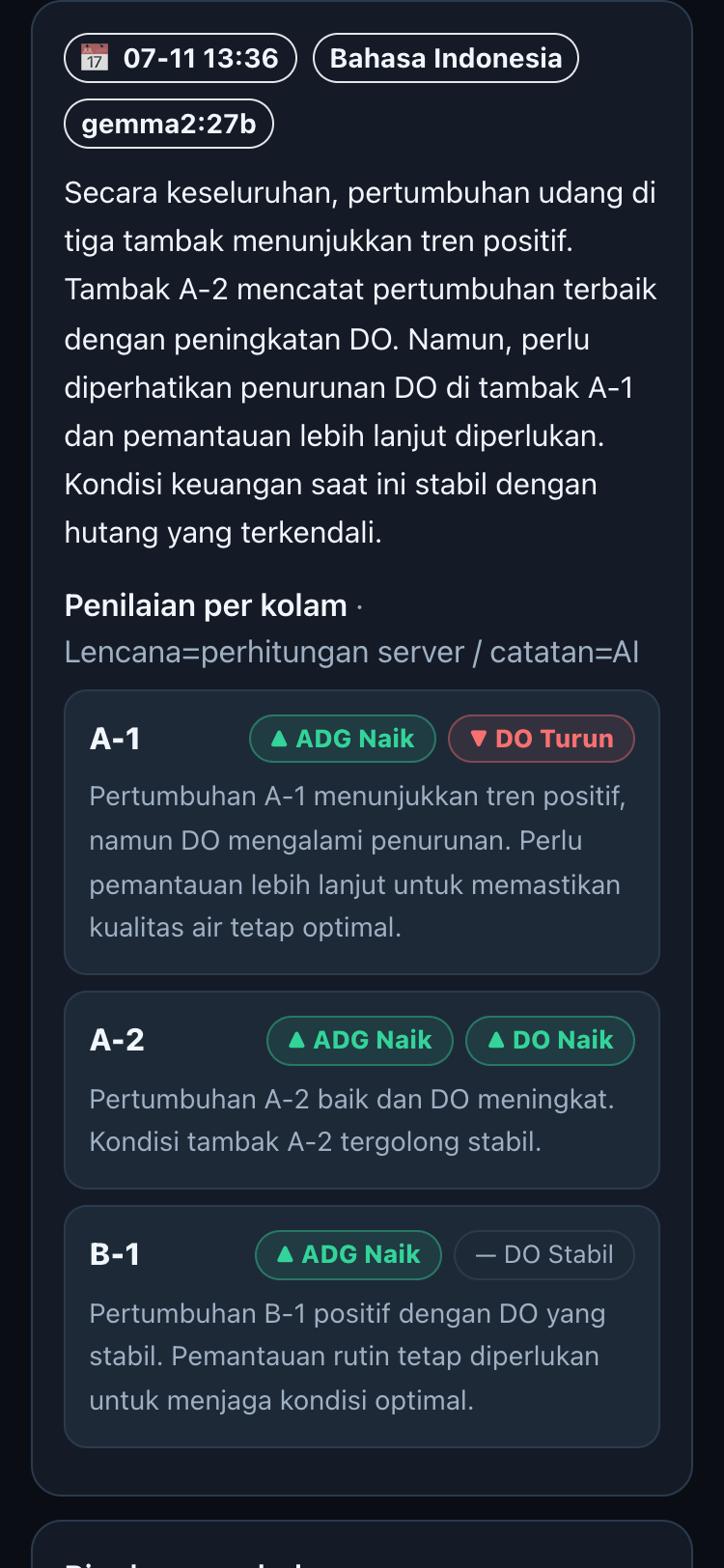 Layar Ringkasan AI