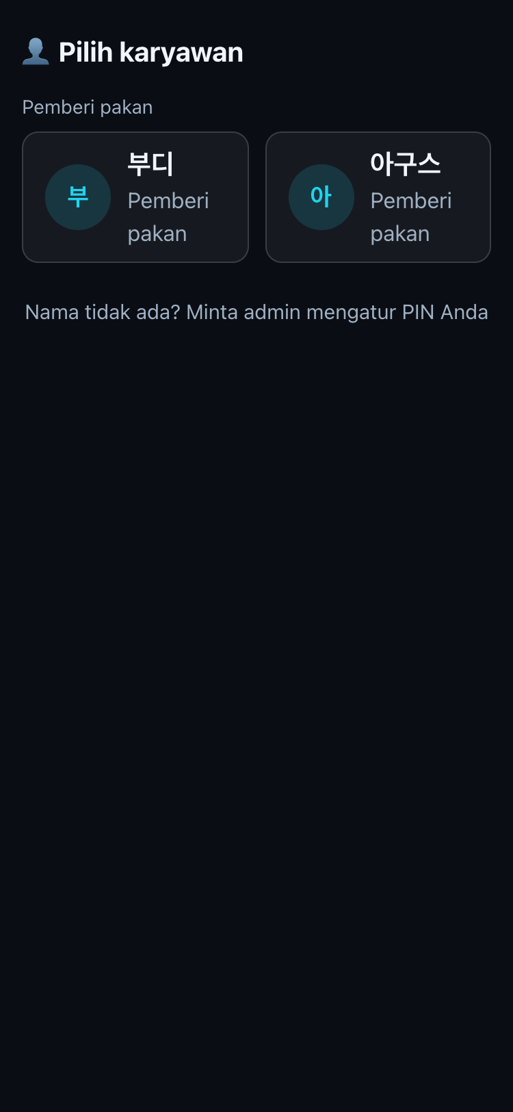 Pilih karyawan tablet bersama