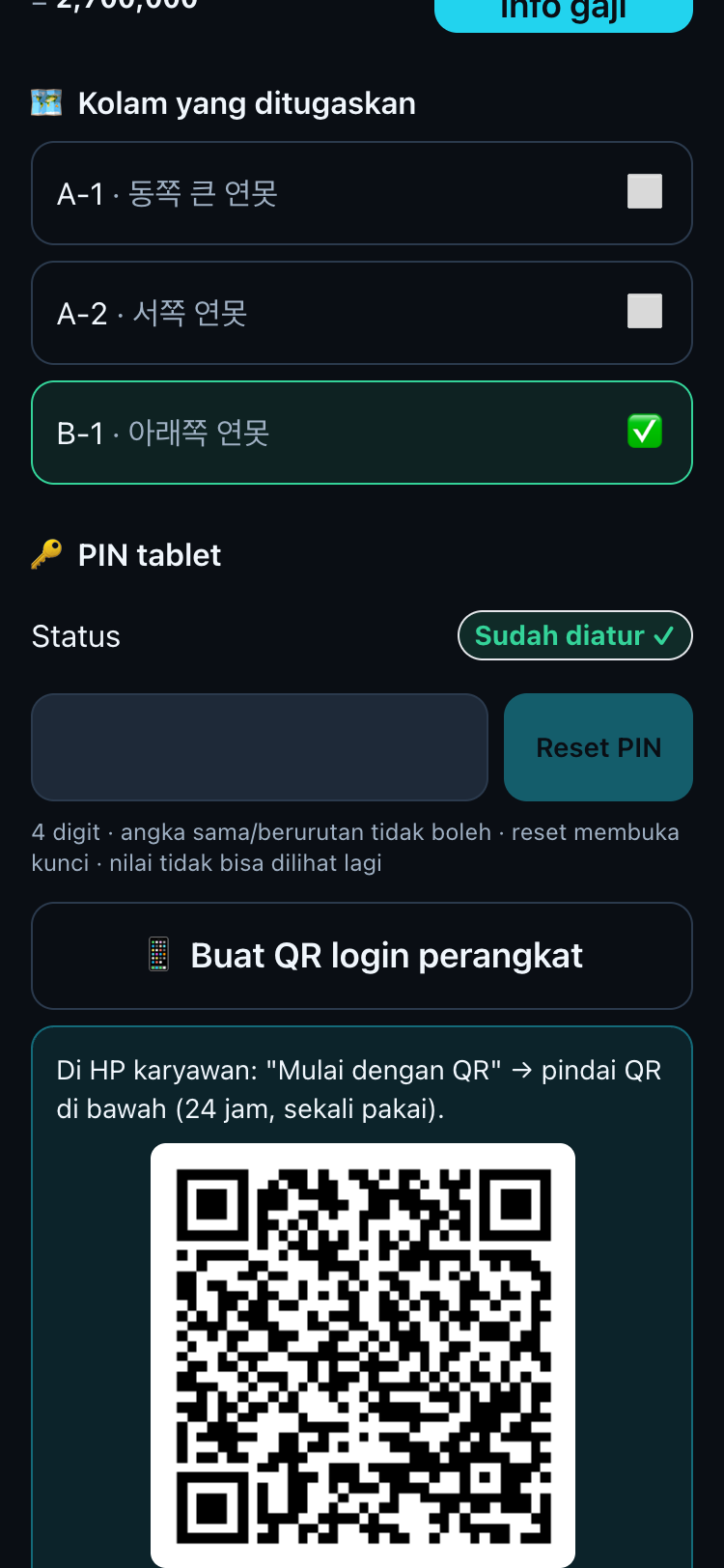 QR perangkat karyawan