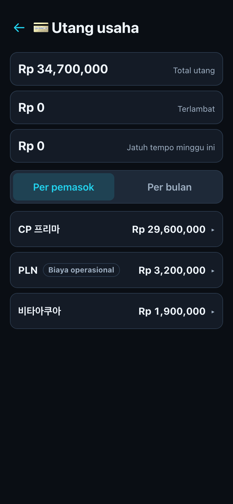 Utang usaha