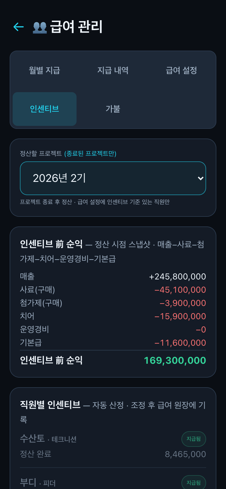 인센티브 미리보기